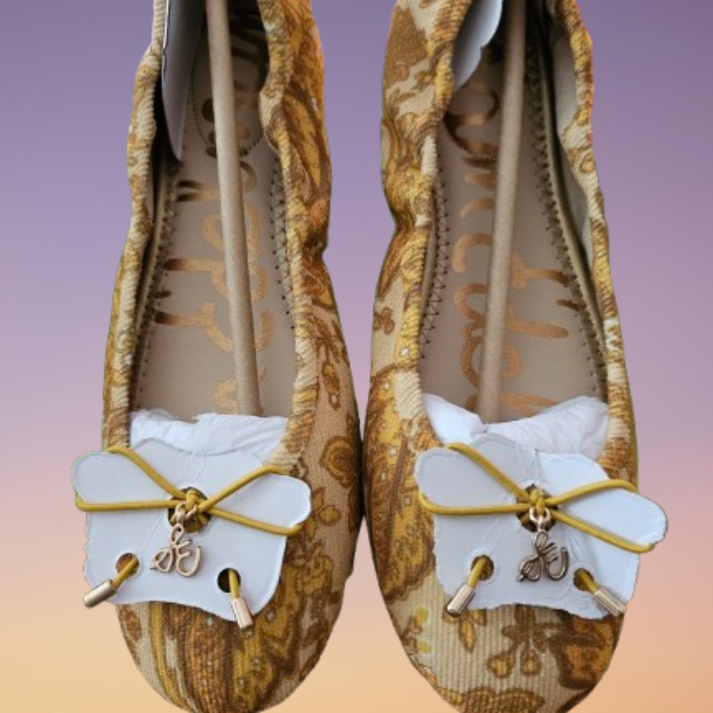 📣Authentic Sam Edelman Felicia Ballet Flats  🆕 In  Box Size 5️⃣ SE Logo Charm - Picture 4 of 7